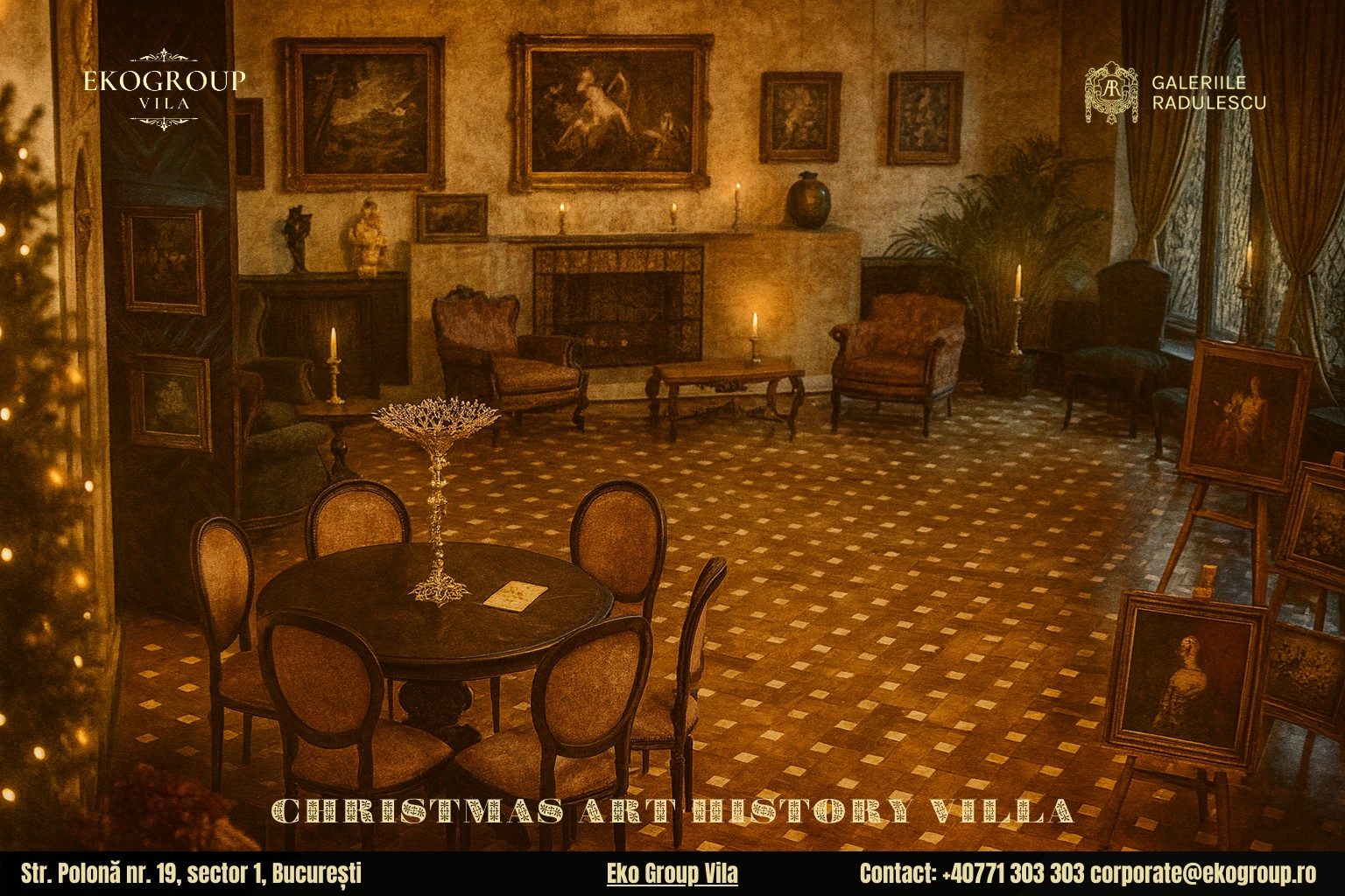 Povestea Crăciunului în anii ’30 la Eko Group Vila: artă și istorie într-un decor interbelic